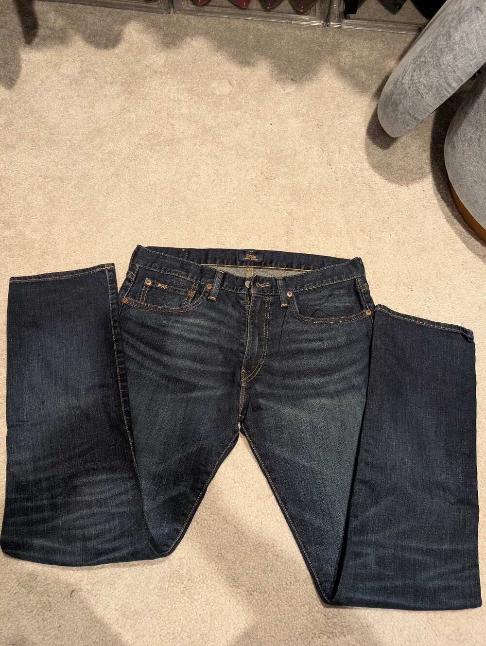 Ralph Lauren Dark Indigo Straight Leg Jeans 32x32